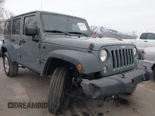 2014 Jeep Wrangler Unlimited Sport with VIN 1C4BJWDG4EL319259, listed as a IAAI auction lot 41494299 with 141,699 mi miles. Bid and sale history available at carsss.com. Image 1.