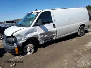 2019 Chevrolet Express Cargo Van with VIN 1GCWGBFP8K1156709, listed as a Copart auction lot 51144675 with 172,018 mi miles and Salvage Title. Bid and sale history available at carsss.com. Image 1.