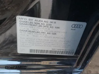 2018 Audi allroad A4 Premium with VIN WA17NAF46JA172488, listed as a Copart auction lot 83491684 with 43,955 mi miles and Salvage Title. Bid and sale history available at DreamBid. Image 12.