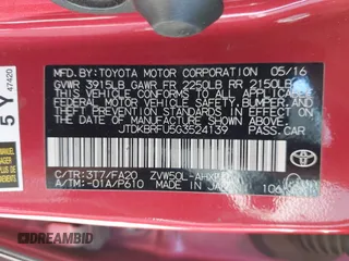 2016 Toyota Prius Two z VIN JTDKBRFU5G3524139, wystawiony jako IAAI lot #42118163 z przebiegiem 177 168 mil mil oraz . Historia ofert i sprzedaży dostępna na DreamBid. Obrazek 9.