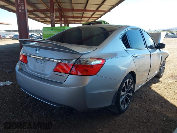 2014 Honda Accord Sedan Sport with VIN 1HGCR2F52EA002871, listed as a IAAI auction lot 41885109 with 105,277 mi miles. Bid and sale history available at carsss.com. Image 4.