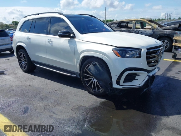 2024 Mercedes-Benz GLS 450 с VIN 4JGFF5KE9RB036748, выставлен на аукционе IAAI как лот 42258182 с пробегом 20 755 миль миль и . История ставок и продаж доступна на DreamBid. Изображение 1.
