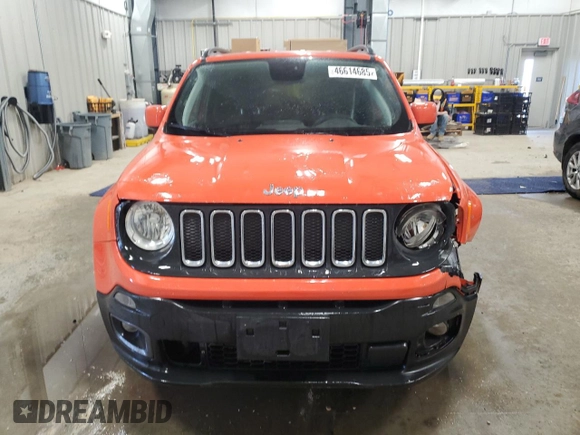 2018 Jeep Renegade Latitude with VIN ZACCJBBB3JPH01860, listed as a Copart auction lot 46614685 with 67,118 mi miles and Salvage title. Bid and sale history available at DreamBid. Image 5.
