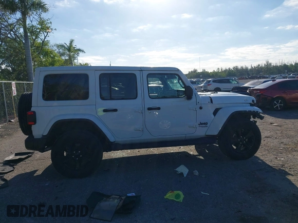 2020 Jeep Wrangler Unlimited Sahara High Altitude with VIN 1C4HJXEG7LW259911, listed as a IAAI auction lot 41786013 with 47,936 mi miles and . Bid and sale history available at DreamBid. Image 13.