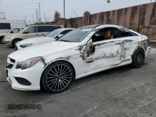 2017 Mercedes-Benz E-Class E 400 with VIN WDDKJ6FB7HF360866, listed as a Copart auction lot 87258794 with 56,124 mi miles and Salvage Title. Bid and sale history available at carsss.com. Image 1.