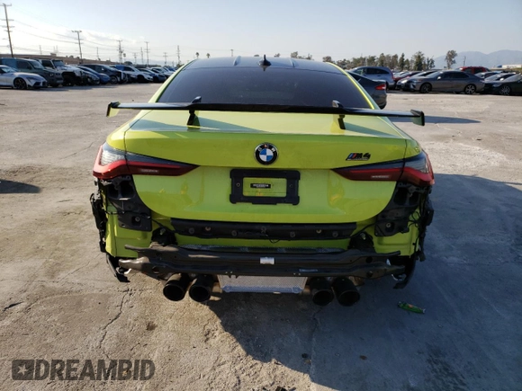 2022 BMW M4 Competition xDrive with VIN WBS43AZ07NCK07243, listed as a Copart auction lot 37164213 with 0 mi miles. Bid and sale history available at carsss.com. Image 6.
