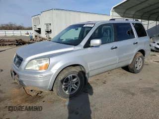 2005 Honda Pilot EX-L with VIN 2HKYF18505H546167, listed as a Copart auction lot 45019755 with 203,175 mi miles and Salvage Title. Bid and sale history available at carsss.com. Image 1.