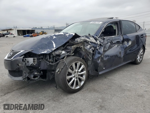 2010 Lexus IS 250 with VIN JTHBF5C21A5111287, listed as a Copart auction lot 53585745 with 158,516 mi miles and Salvage title. Bid and sale history available at DreamBid. Image 1.