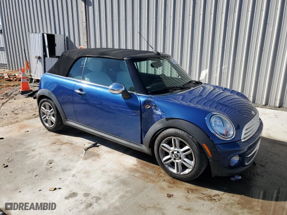 2014 MINI Cooper Convertible with VIN WMWZN3C50ET569810, listed as a Copart auction lot 43417525 with 55,444 mi miles and Salvage Title. Bid and sale history available at carsss.com. Image 4.