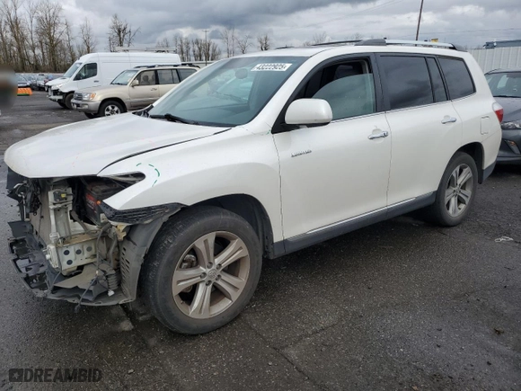 2011 Toyota Highlander Limited with VIN 5TDDK3EH6BS056083, listed as a Copart auction lot 43222925 with 184,863 mi miles and Salvage Title. Bid and sale history available at carsss.com. Image 1.
