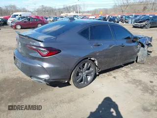 2023 Acura TLX w/A-Spec Package z VIN 19UUB5F54PA001072, wystawiony jako IAAI lot #41695592 z przebiegiem 17 218 mil mil oraz . Historia ofert i sprzedaży dostępna na DreamBid. Obrazek 4.