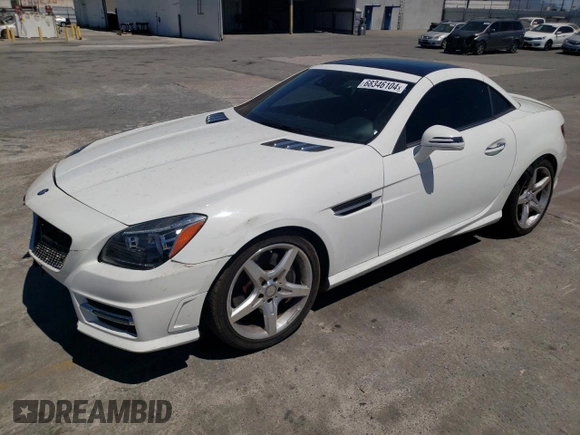2014 Mercedes-Benz SLK-Class SLK 250 with VIN WDDPK4HA5EF088714, listed as a Copart auction lot 68346104 with 65,830 mi miles and Salvage Title. Bid and sale history available at carsss.com. Image 1.