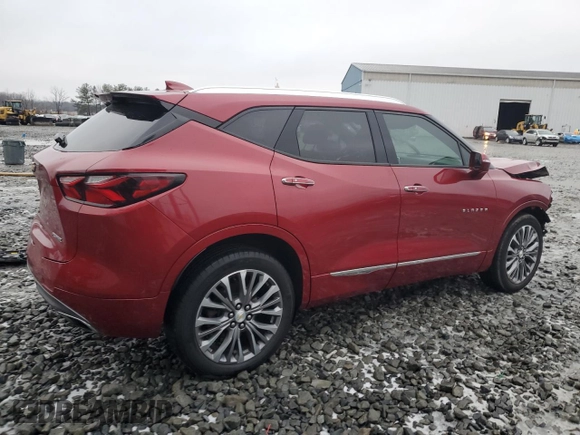 2020 Chevrolet Blazer Premier with VIN 3GNKBLRS2LS559871, listed as a Copart auction lot 44188845 with 27,200 mi miles and Salvage title. Bid and sale history available at DreamBid. Image 3.
