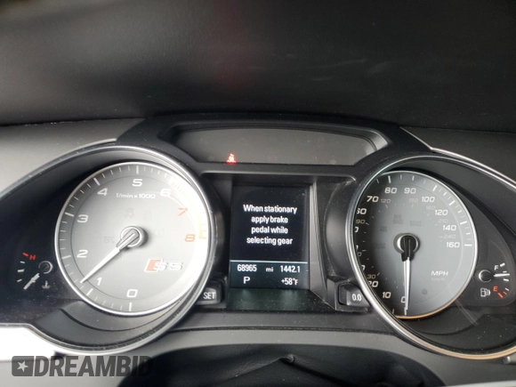 2015 Audi S5 Premium Plus with VIN WAUCGAFRXFA029509, listed as a Copart auction lot 85071334 with 68,965 mi miles and Salvage Title. Bid and sale history available at carsss.com. Image 9.
