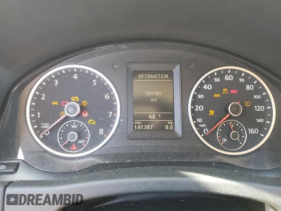 2012 Volkswagen Tiguan SEL with VIN WVGAV7AX9CW530331, listed as a Copart auction lot 50129405 with 141,387 mi miles and Salvage Title. Bid and sale history available at DreamBid. Image 9.