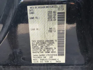 2014 Nissan Altima 2.5 SV with VIN 1N4AL3AP8EC293098, listed as a IAAI auction lot 41624694 with 259,608 mi miles. Bid and sale history available at carsss.com. Image 9.