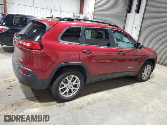 2017 Jeep Cherokee Sport with VIN 1C4PJMAB0HW504625, listed as a Copart auction lot 84867194 with 46,966 mi miles and Salvage Title. Bid and sale history available at carsss.com. Image 3.