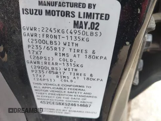 2002 Isuzu Axiom с VIN 4S2CE58X524614667, выставлен на аукционе IAAI как лот 42422324 с пробегом 127 521 миль миль и . История ставок и продаж доступна на DreamBid. Изображение 9.