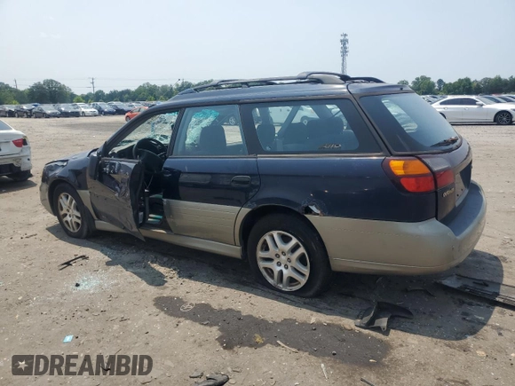 2001 Subaru Legacy Outback with VIN 4S3BH665117647684, listed as a Copart auction lot 59382635 with 138,574 mi miles and Salvage title. Bid and sale history available at DreamBid. Image 2.