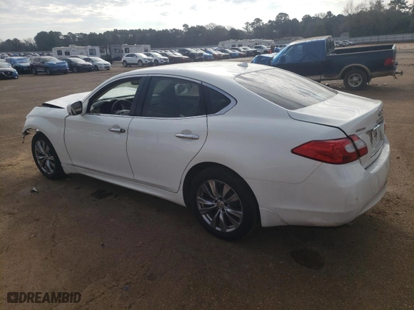 2013 Infiniti M37 with VIN JN1BY1AP6DM510566, listed as a Copart auction lot 86331454 with 0 miles and Salvage Title. Bid and sale history available at carsss.com. Image 2.