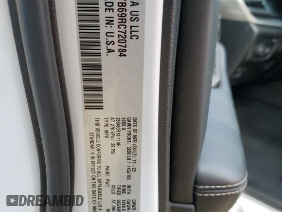 2024 Jeep Grand Cherokee with VIN 1C4RJYB69RC720784, listed as a Copart auction lot 57289985 with Not provided miles and Clean title. Bid and sale history available at DreamBid. Image 12.