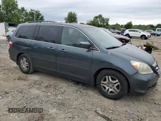 2006 Honda Odyssey EX-L z VIN 5FNRL38706B019434, wystawiony jako Copart lot #57397755 z przebiegiem 175 406 mil mil oraz Szkoda całkowita • Salvage title. Historia ofert i sprzedaży dostępna na DreamBid. Obrazek 4.