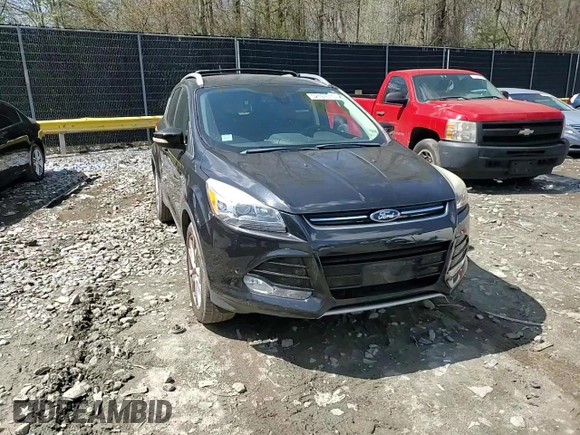 2015 Ford Escape Titanium with VIN 1FMCU9J9XFUB11123, listed as a Copart auction lot 52191015 with 77,541 mi miles and Salvage Title. Bid and sale history available at carsss.com. Image 12.