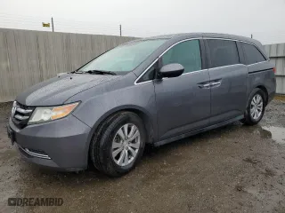 2015 Honda Odyssey EX-L with VIN 5FNRL5H65FB093354, listed as a Copart auction lot 49220015 with 81,597 mi miles and Salvage Title. Bid and sale history available at carsss.com. Image 1.