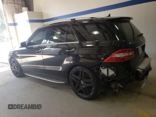 2013 Mercedes-Benz M ML 63 AMG with VIN 4JGDA7EB0DA214628, listed as a Copart auction lot 46523665 with 100,158 mi miles and Salvage Title. Bid and sale history available at carsss.com. Image 2.