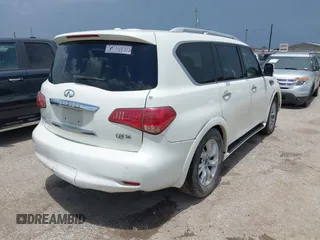 2012 Infiniti QX56 8-passenger with VIN JN8AZ2ND4C9716728, listed as a IAAI auction lot 42501339 with 216,302 mi miles and . Bid and sale history available at DreamBid. Image 4.