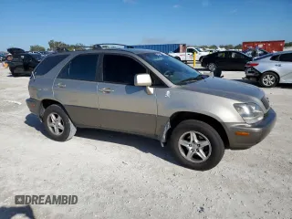 1999 Lexus RX 300 Luxury SUV with VIN JT6GF10U1X0043401, listed as a Copart auction lot 46037265 with 123,935 mi miles and Salvage Title. Bid and sale history available at carsss.com. Image 4.
