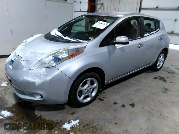 2013 Nissan LEAF SL with VIN 1N4AZ0CP5DC423640, listed as a IAAI auction lot 41582492 with 106,269 mi miles. Bid and sale history available at carsss.com. Image 2.