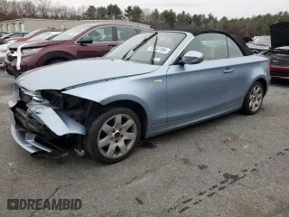 2011 BMW 1 Series 128i with VIN WBAUN1C59BVH82496, listed as a Copart auction lot 83407084 with 123,160 mi miles and Salvage Title. Bid and sale history available at carsss.com. Image 1.