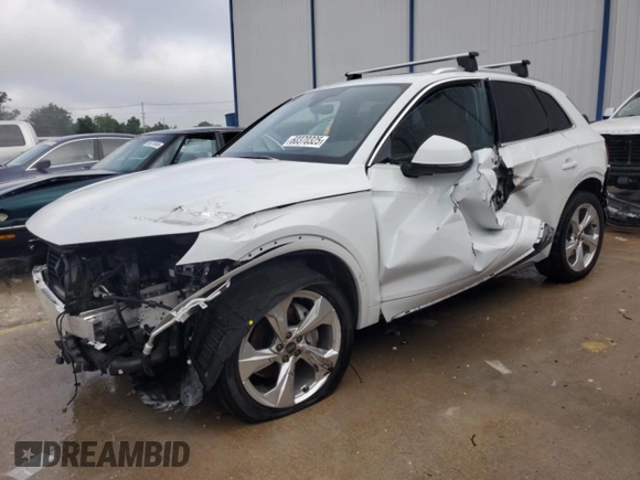 2021 Audi Q5 Premium Plus with VIN WA1BAAFY6M2010268, listed as a Copart auction lot 60370325 with 38,227 mi miles and Salvage title. Bid and sale history available at DreamBid. Image 1.