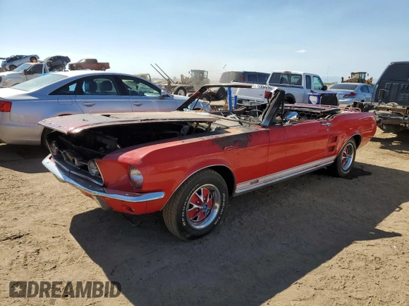 1967 Ford Mustang с VIN 7R03C226653, выставлен на аукционе Copart как лот 74903644 с пробегом Не указан миль и На запчасти • Non repairable. История ставок и продаж доступна на DreamBid. Изображение 1.