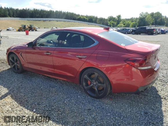 2019 Genesis G70 Advanced with VIN KMTG34LE5KU031794, listed as a Copart auction lot 56139885 with 34,873 mi miles and Salvage title. Bid and sale history available at DreamBid. Image 2.