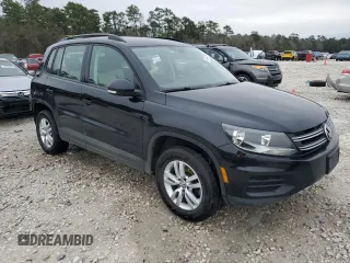 2017 Volkswagen Tiguan S with VIN WVGAV7AXXHK000187, listed as a Copart auction lot 45222535 with 70,005 mi miles and Clean Title. Bid and sale history available at DreamBid. Image 4.
