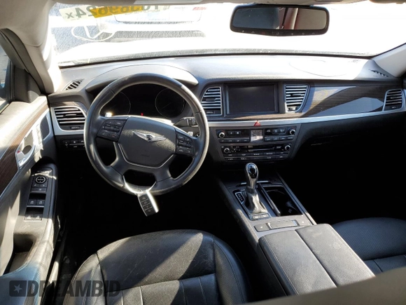 2017 Genesis G80 3.8L with VIN KMHGN4JE6HU175371, listed as a Copart auction lot 76589624 with 104,265 mi miles and Salvage Title. Bid and sale history available at carsss.com. Image 8.