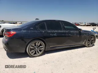2018 BMW 7 Series M760i xDrive with VIN WBA7H6C51JG614580, listed as a Copart auction lot 65748304 with 46,801 mi miles and Clean Title. Bid and sale history available at carsss.com. Image 3.