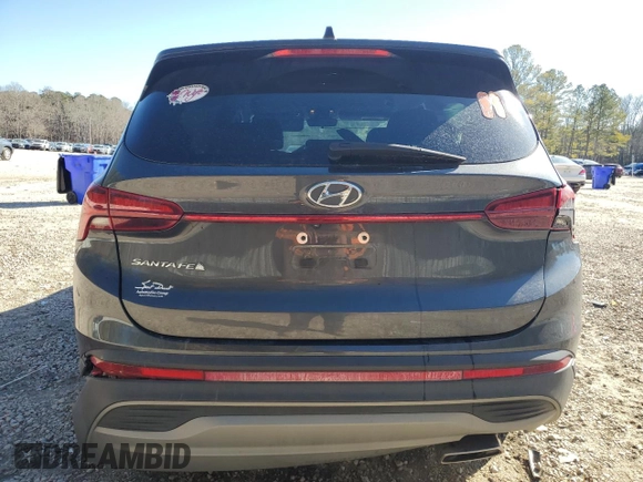 2021 Hyundai Santa Fe SE with VIN 5NMS14AJ2MH320804, listed as a Copart auction lot 89352445 with 81,529 mi miles and Salvage Title. Bid and sale history available at carsss.com. Image 6.