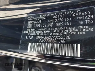 2023 Hyundai Venue Limited with VIN KMHRC8A37PU252526, listed as a IAAI auction lot 41894370 with 13,655 mi miles and . Bid and sale history available at DreamBid. Image 9.