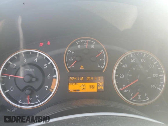 2010 Nissan Titan LE with VIN 1N6BA0EC6AN320790, listed as a Copart auction lot 52613495 with 224,118 mi miles and Salvage Title. Bid and sale history available at carsss.com. Image 9.