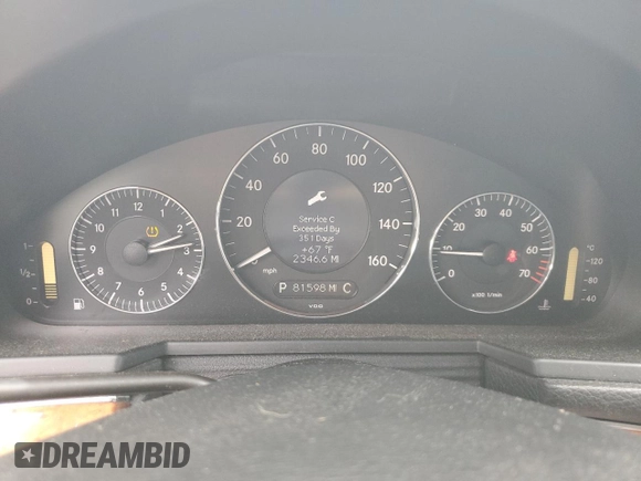 2008 Mercedes-Benz E 350 Luxury with VIN WDBUF56X98B264379, listed as a Copart auction lot 50372635 with 81,598 mi miles and Salvage Title. Bid and sale history available at DreamBid. Image 9.