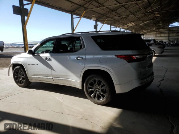 2019 Chevrolet Traverse Premier z VIN 1GNERKKW6KJ175642, wystawiony jako Copart lot #57621745 z przebiegiem 109 562 mil mil oraz Szkoda całkowita • Salvage title. Historia ofert i sprzedaży dostępna na DreamBid. Obrazek 2.