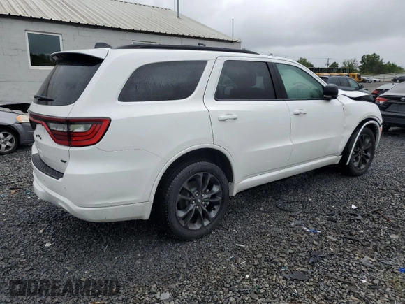 2025 Dodge Durango GT Plus with VIN 1C4RDJDG4SC507736, listed as a Copart auction lot 57764255 with 2,737 mi miles and Salvage title. Bid and sale history available at DreamBid. Image 3.