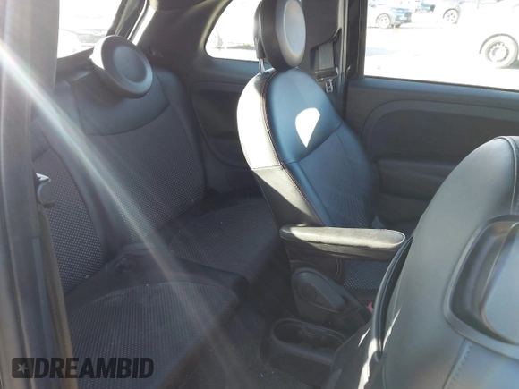 2013 FIAT 500e with VIN 3C3CFFGE9DT663239, listed as a IAAI auction lot 41437853 with 1 mi miles. Bid and sale history available at carsss.com. Image 7.