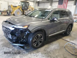 2019 Hyundai Santa Fe Ultimate with VIN 5NMS53AA0KH124114, listed as a Copart auction lot 42090225 with 106,477 mi miles and Clean Title. Bid and sale history available at carsss.com. Image 1.