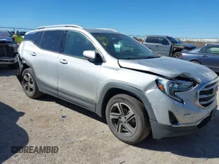 2019 GMC Terrain SLT with VIN 3GKALVEV2KL190083, listed as a IAAI auction lot 41722437 with 148,898 mi miles. Bid and sale history available at carsss.com. Image 1.