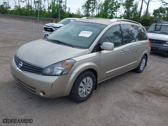 2007 Nissan Quest with VIN 5N1BV28U17N118936, listed as a IAAI auction lot 42087054 with 138,058 mi miles. Bid and sale history available at carsss.com. Image 2.