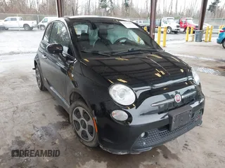 2015 FIAT 500e with VIN 3C3CFFGE3FT590114, listed as a IAAI auction lot 41712470 with 67,337 mi miles. Bid and sale history available at carsss.com. Image 1.